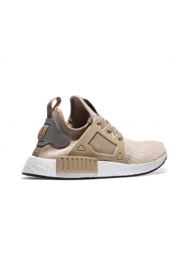 Adidas NMD XR1 Primeknit Trainer - Linen, Metallic Silver and Core Black
